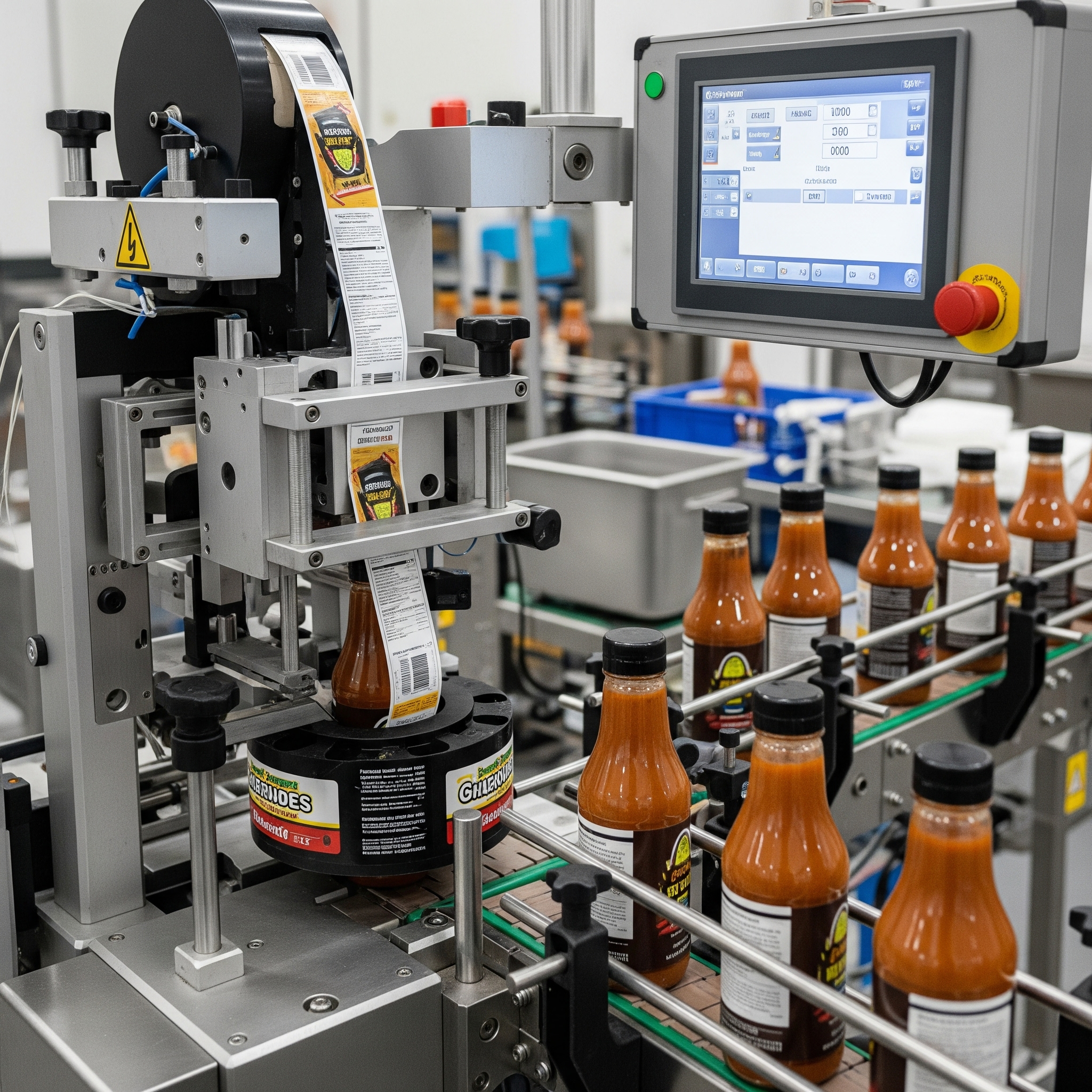 sauce labeling machine