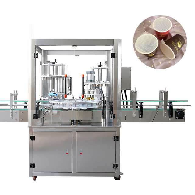 Automatic Film Sealer Double Heads Rotary Aluminum Foil Heat Sealing Machine for Plastic Cup 